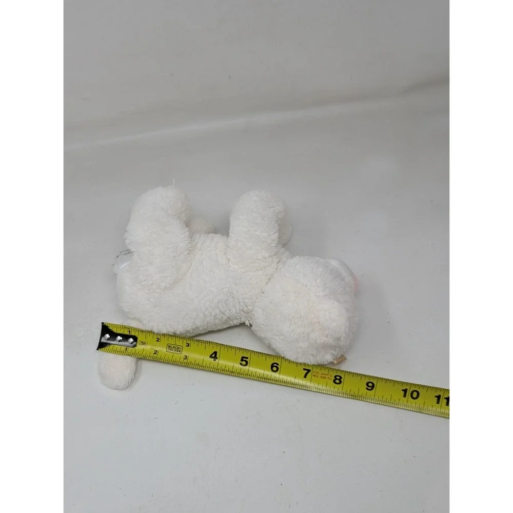 Carters‎ White Plush Kitty Cat Kitten Gold Bow 2017 Baby Lovey Animal